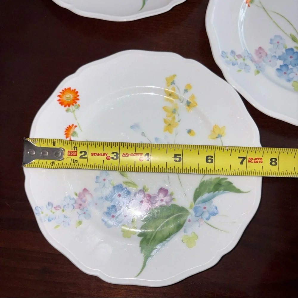 Rhythm China by International Japan EARLY MORN 3739 Floral Salad Plates (3) 7.5